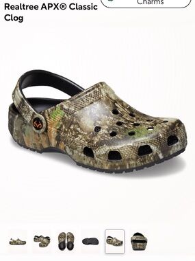 RealTree Mossy Oak CROCS Slip-On Clog in Green and Brown